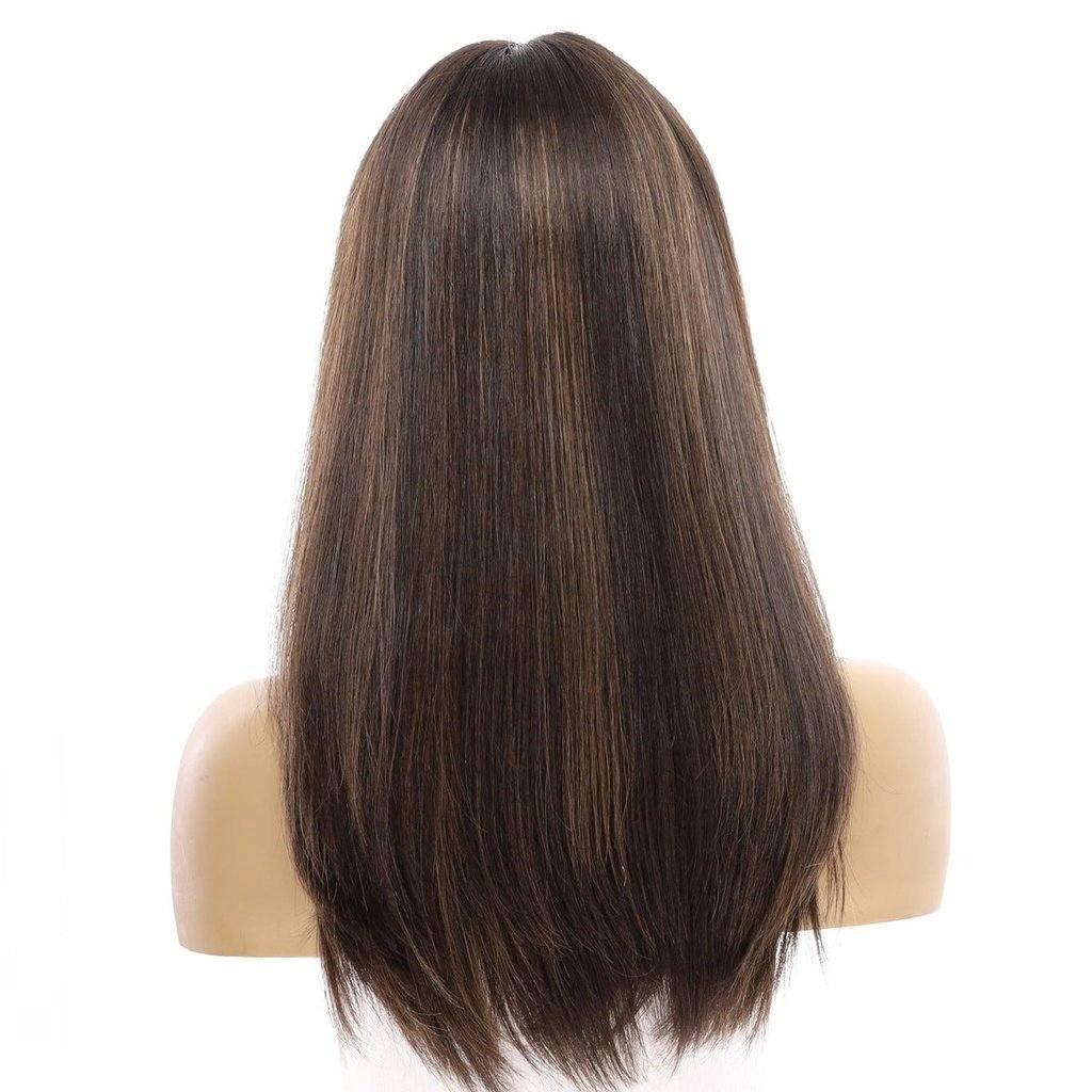 20" Divine Lace Top Wig Soft Black w/ Highlights