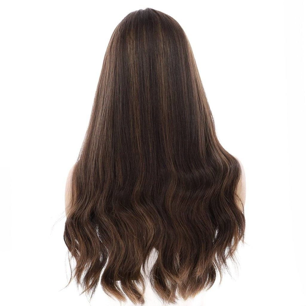 24" Divine Lace Top Wig Soft Black w/ Highlights