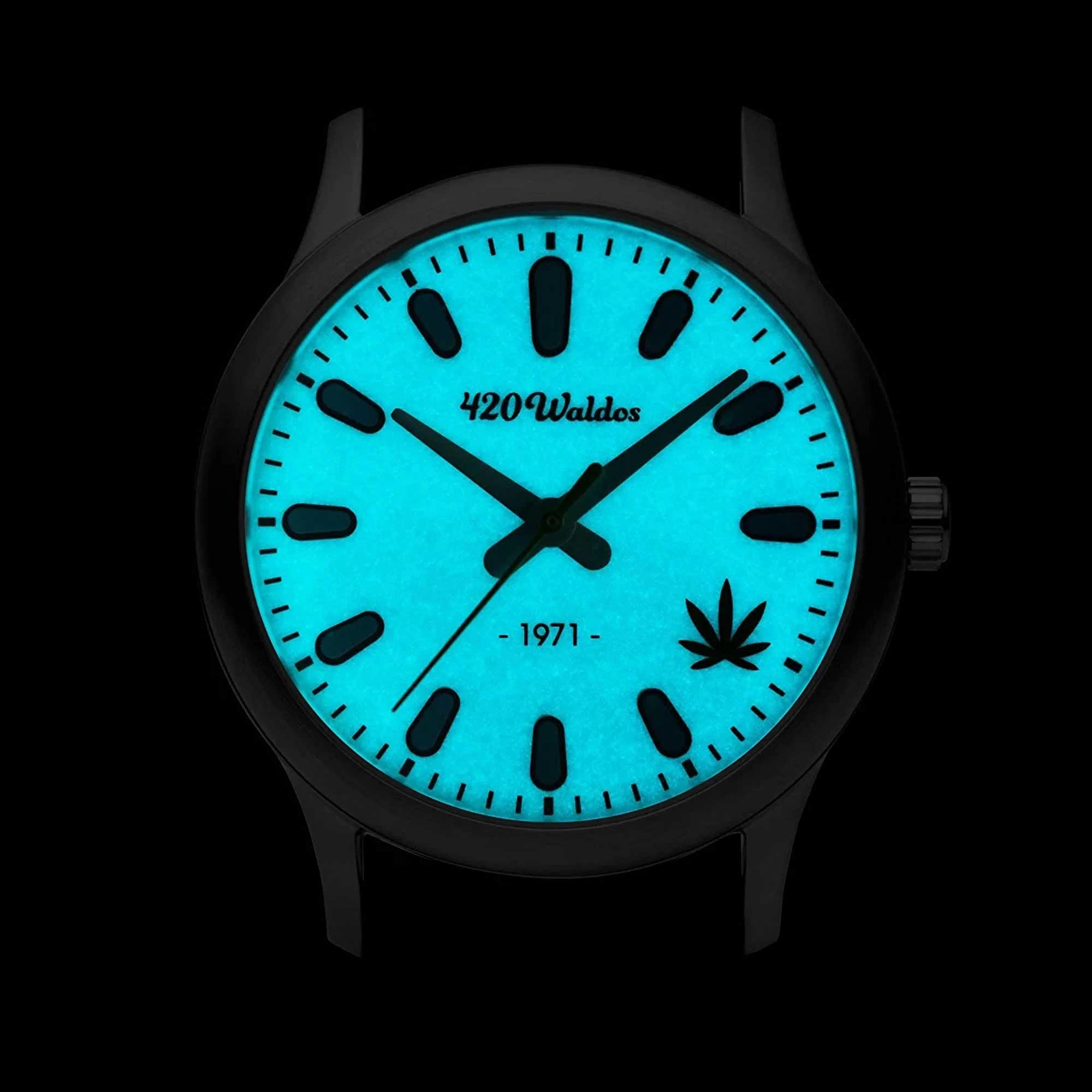 420Waldos Women's Quartz Watch - Mary Jane Blue Soft Genuine Leather Strap | W2005