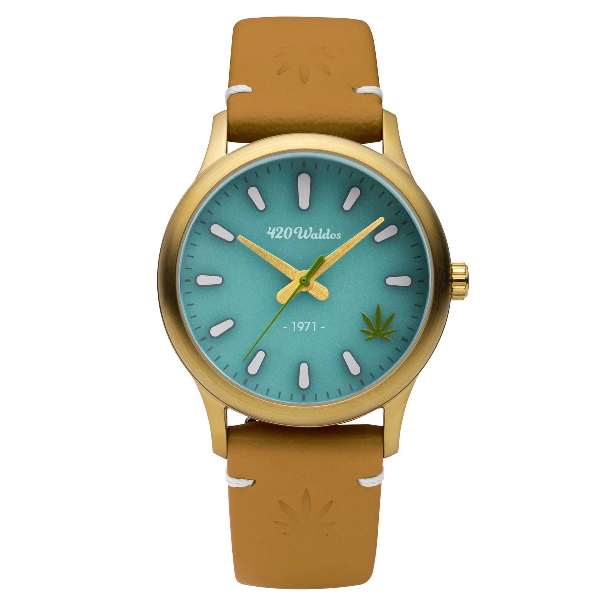 420Waldos Women's Quartz Watch - Mary Jane Soft Brown Genuine Leather Strap | W2013