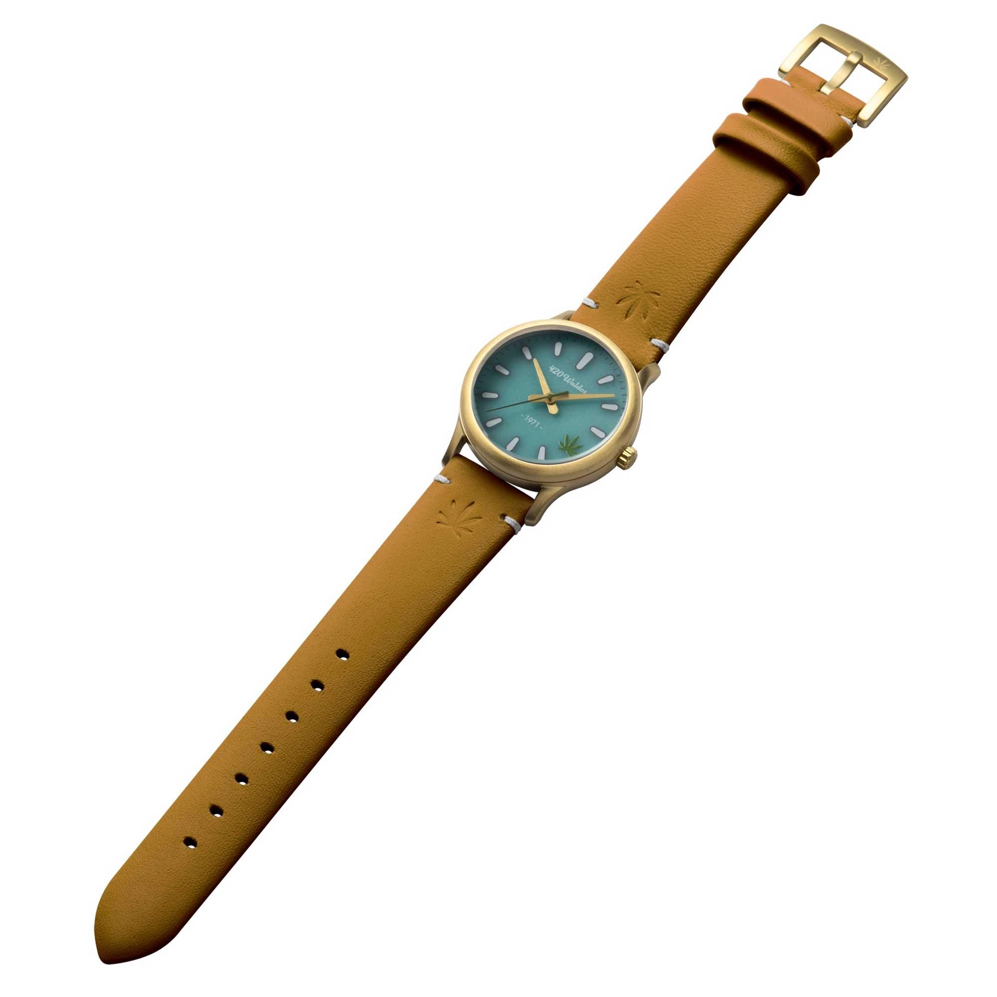 420Waldos Women's Quartz Watch - Mary Jane Soft Brown Genuine Leather Strap | W2013