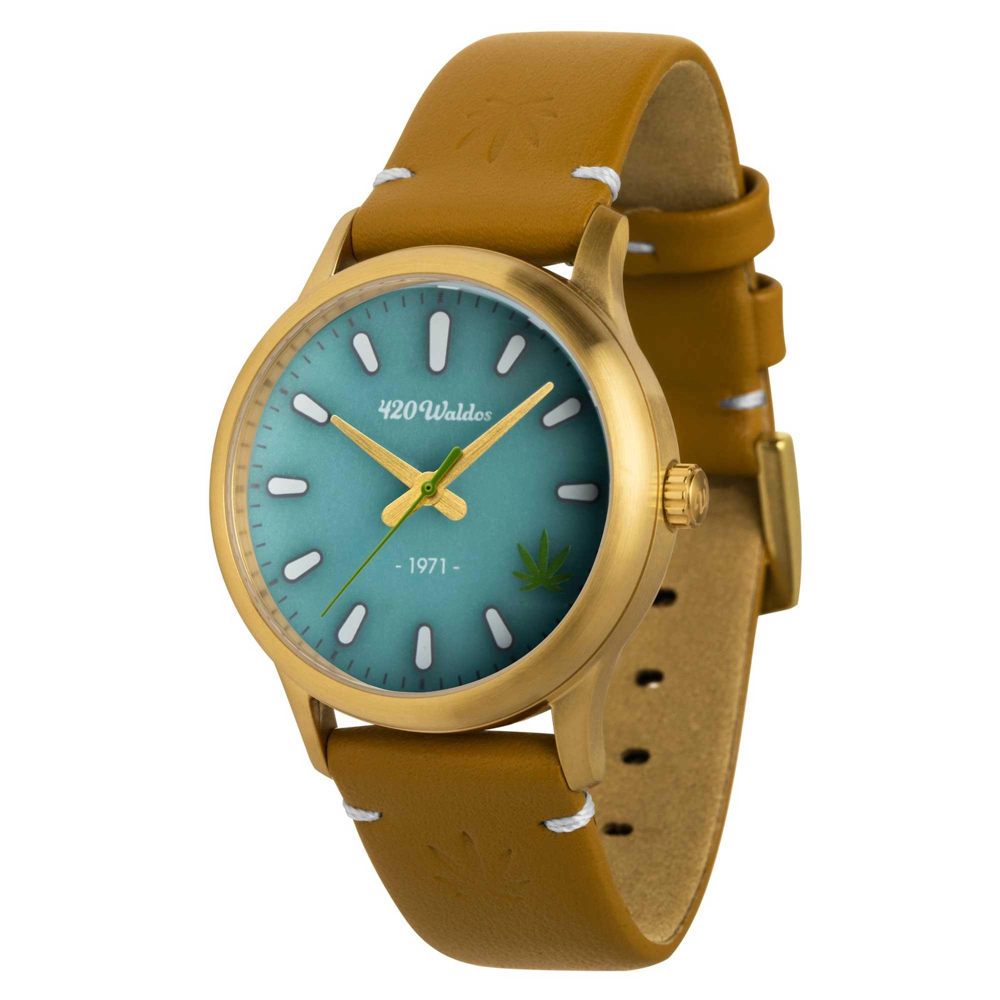 420Waldos Women's Quartz Watch - Mary Jane Soft Brown Genuine Leather Strap | W2013
