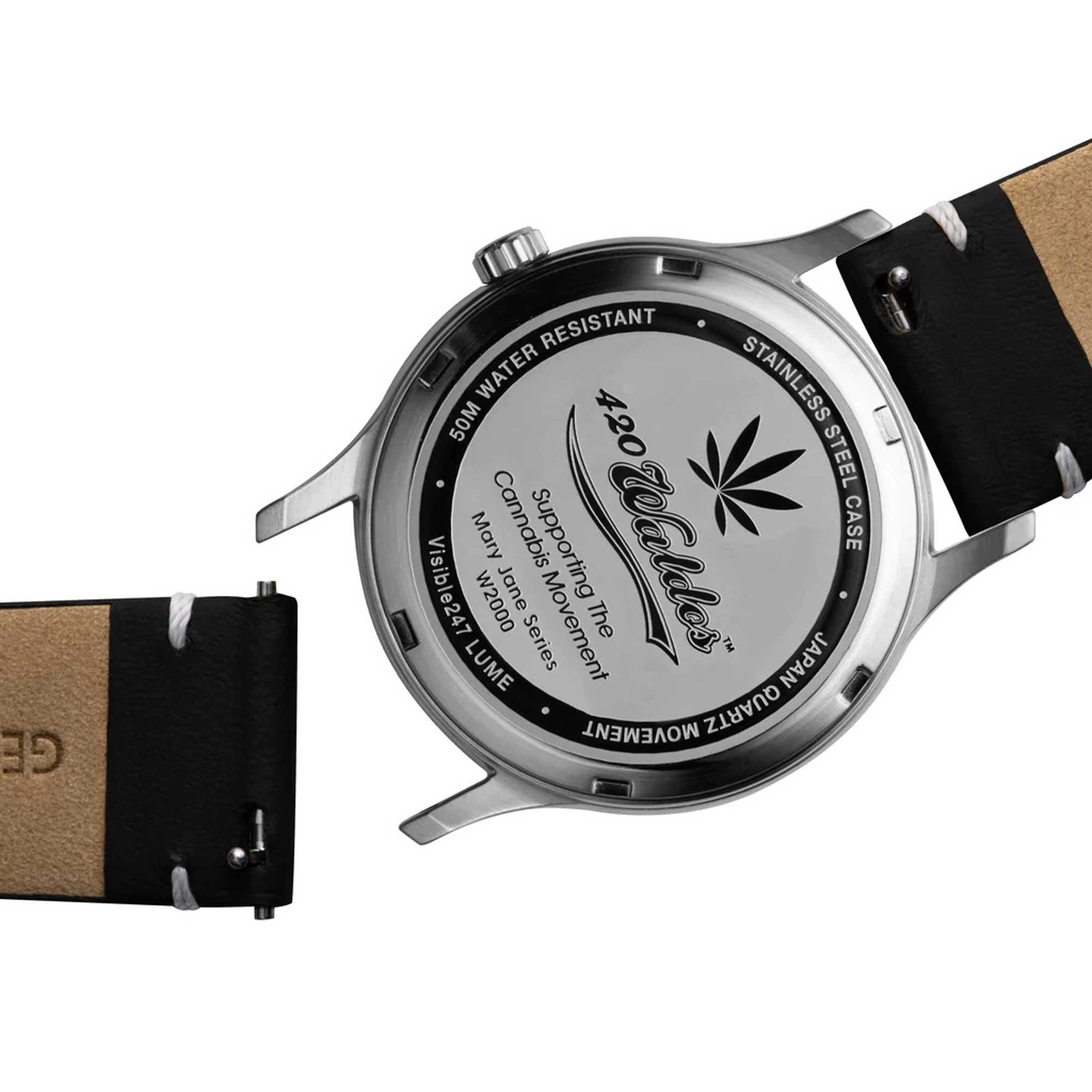 420Waldos Women's Quartz Watch - Mary Jane Soft Orange Genuine Leather Strap | W2014