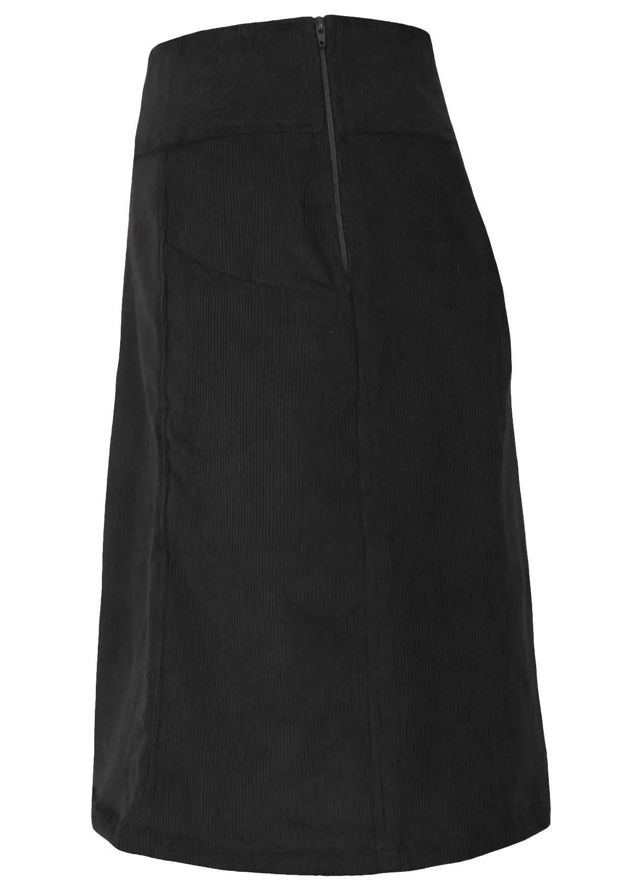 Aalia Corduroy Skirt Black