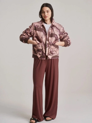Binita Women's Modal Jersey Trousers | Chocolate
