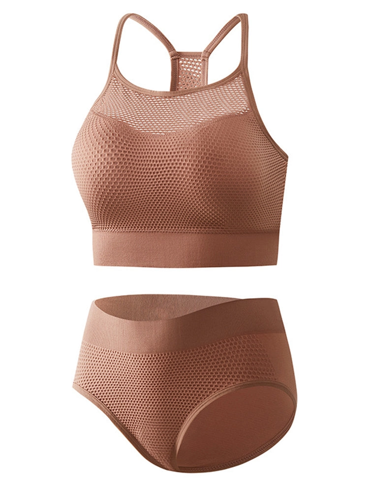 Breathable Mesh Seamless Sports Bra