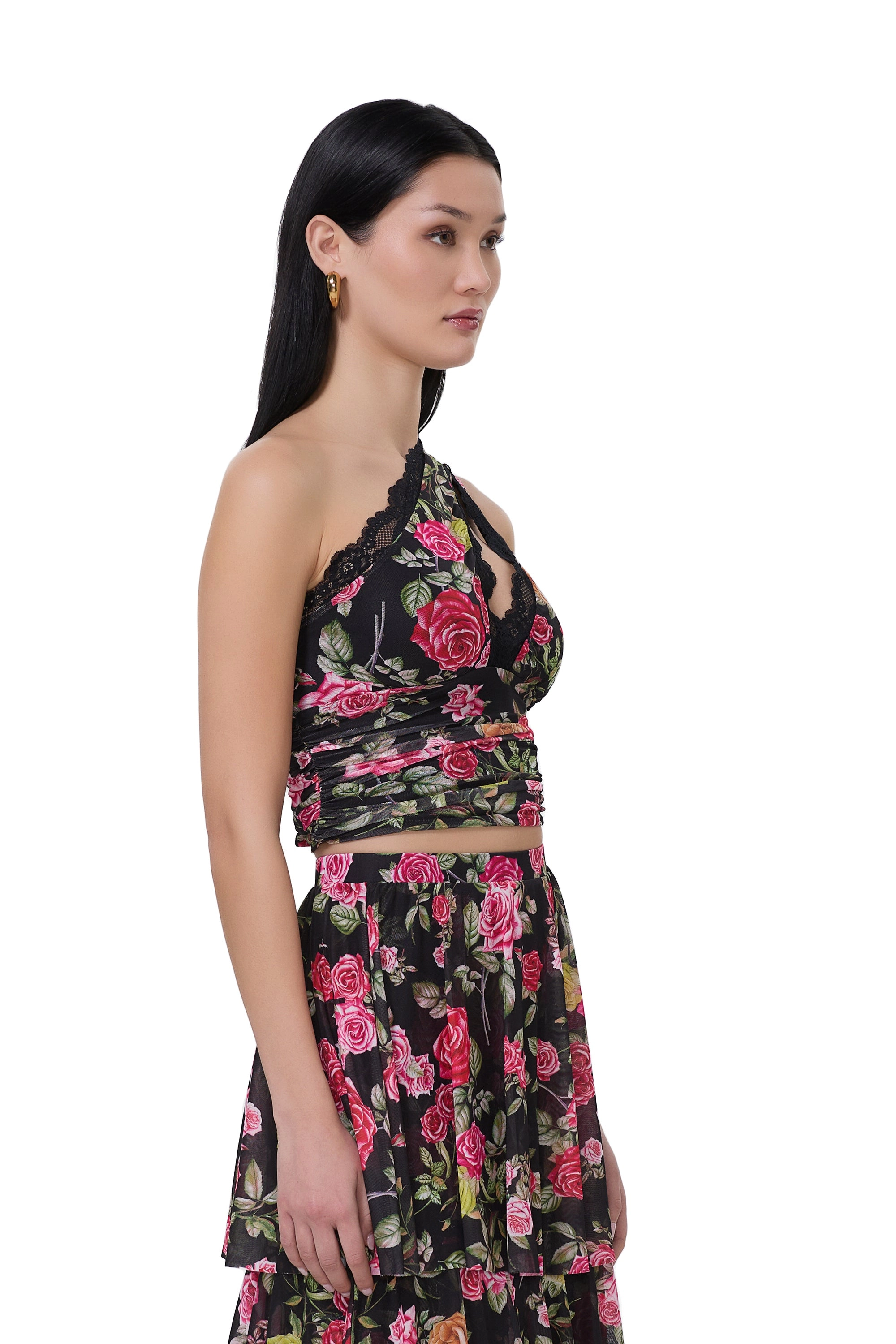 Delany Top - Wallpaper Rose