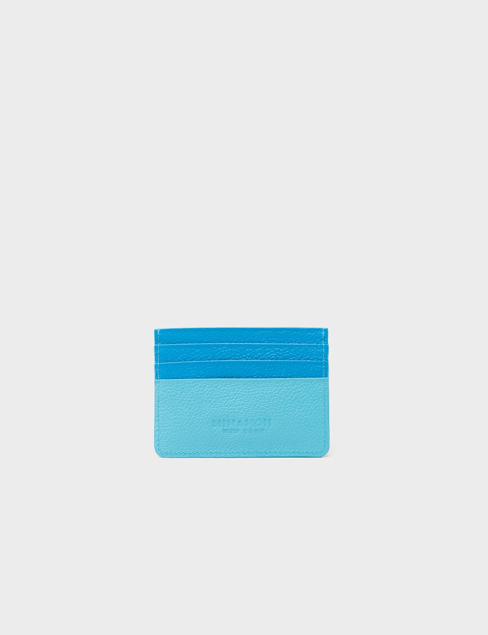 Filium Blue Leather Cardholder - Cloud Embroidery