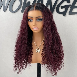FLASH SALE |  24 Inches RLC 99J Burgundy 9X6 Wear&Go  Skinlike HD Lace Wig （Sample）