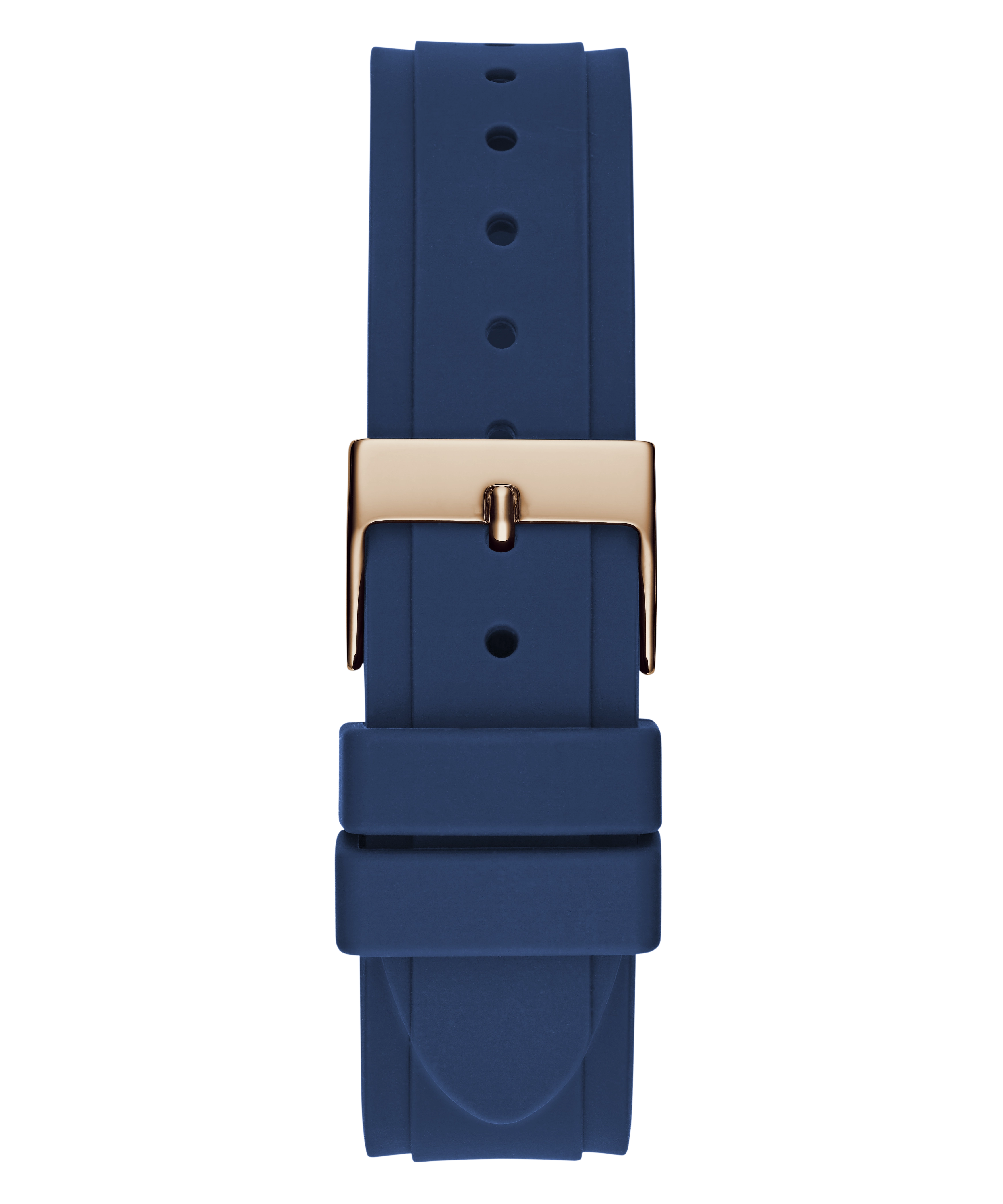 GUESS Ladies Blue Rose Gold Tone Multi-function Watch