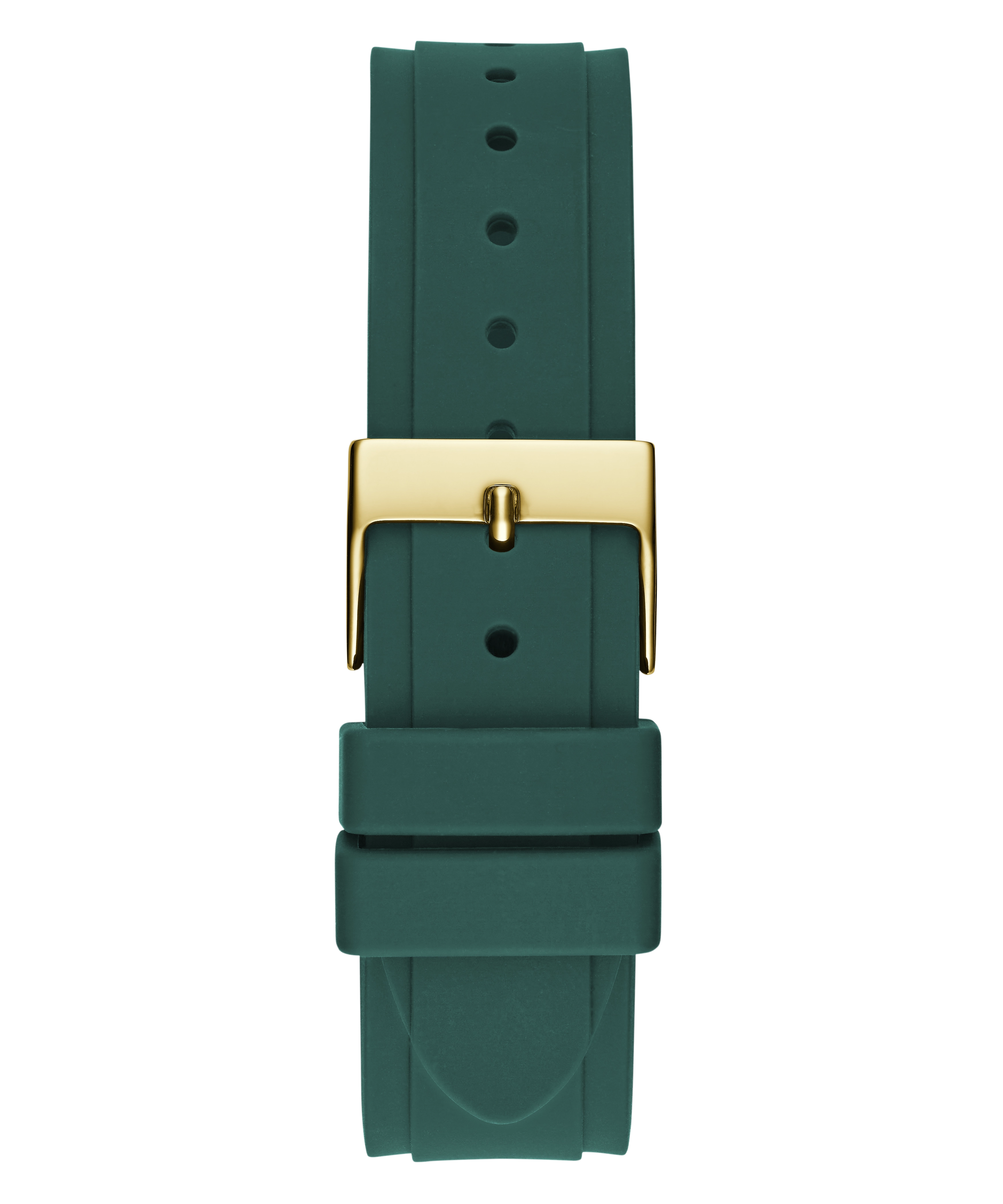GUESS Ladies Green Gold Tone Multi-function Watch