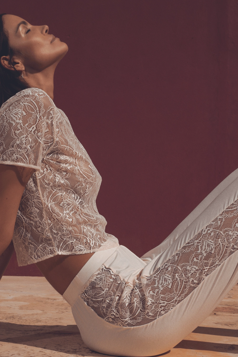 Lazy Days Short Sleeve Lace Top Petal