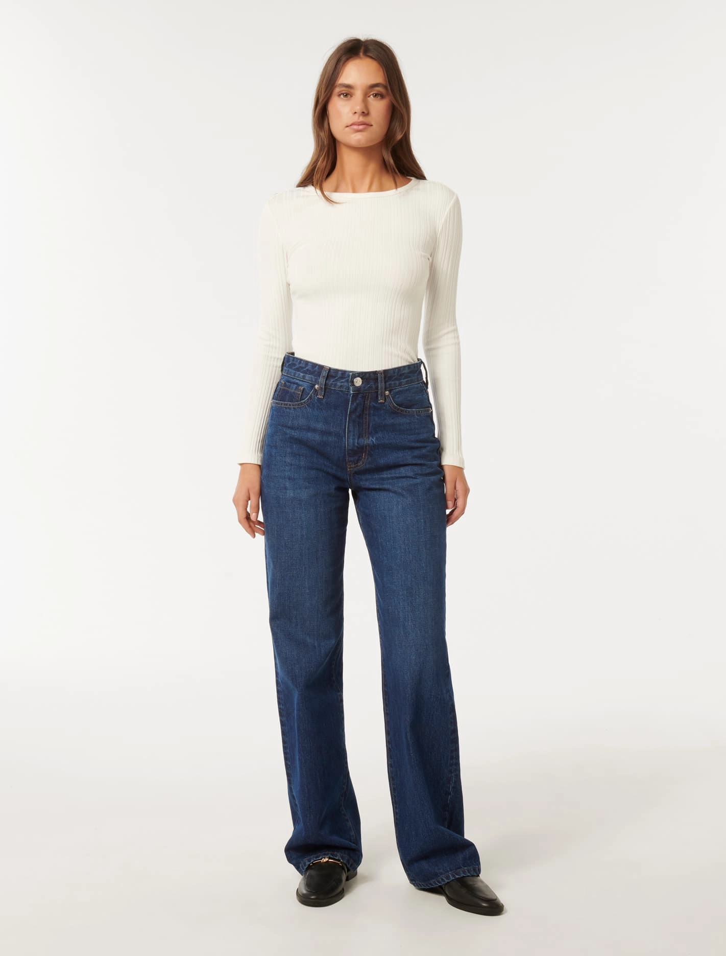 Meghan Rib Crew Neck Top