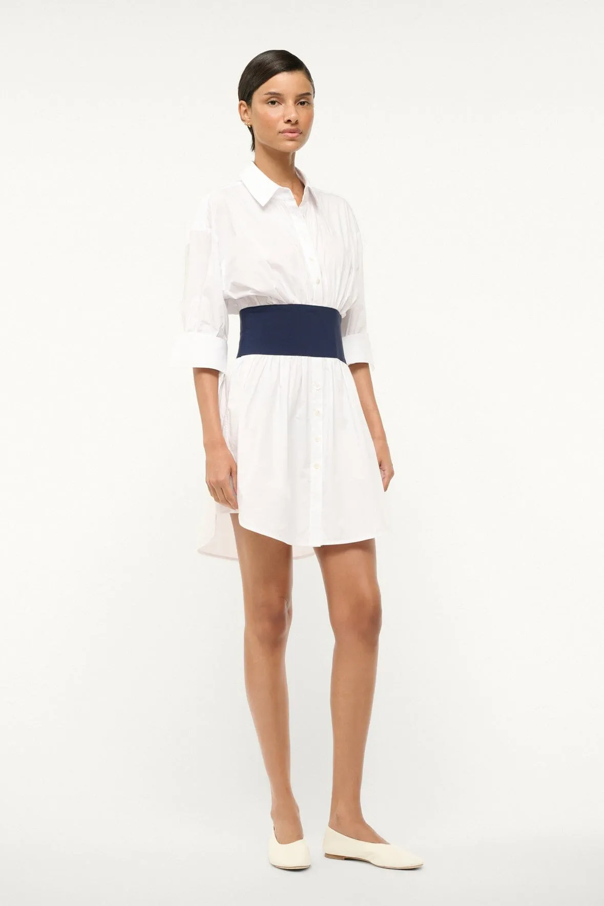 MICHELLE DRESS | WHITE NAVY