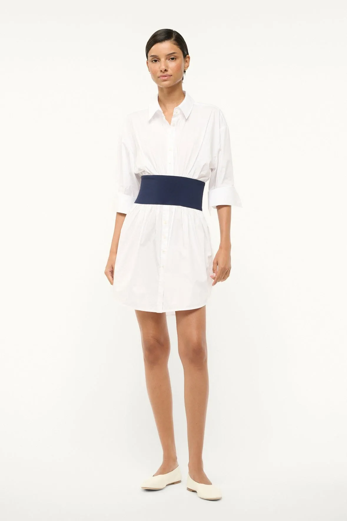 MICHELLE DRESS | WHITE NAVY