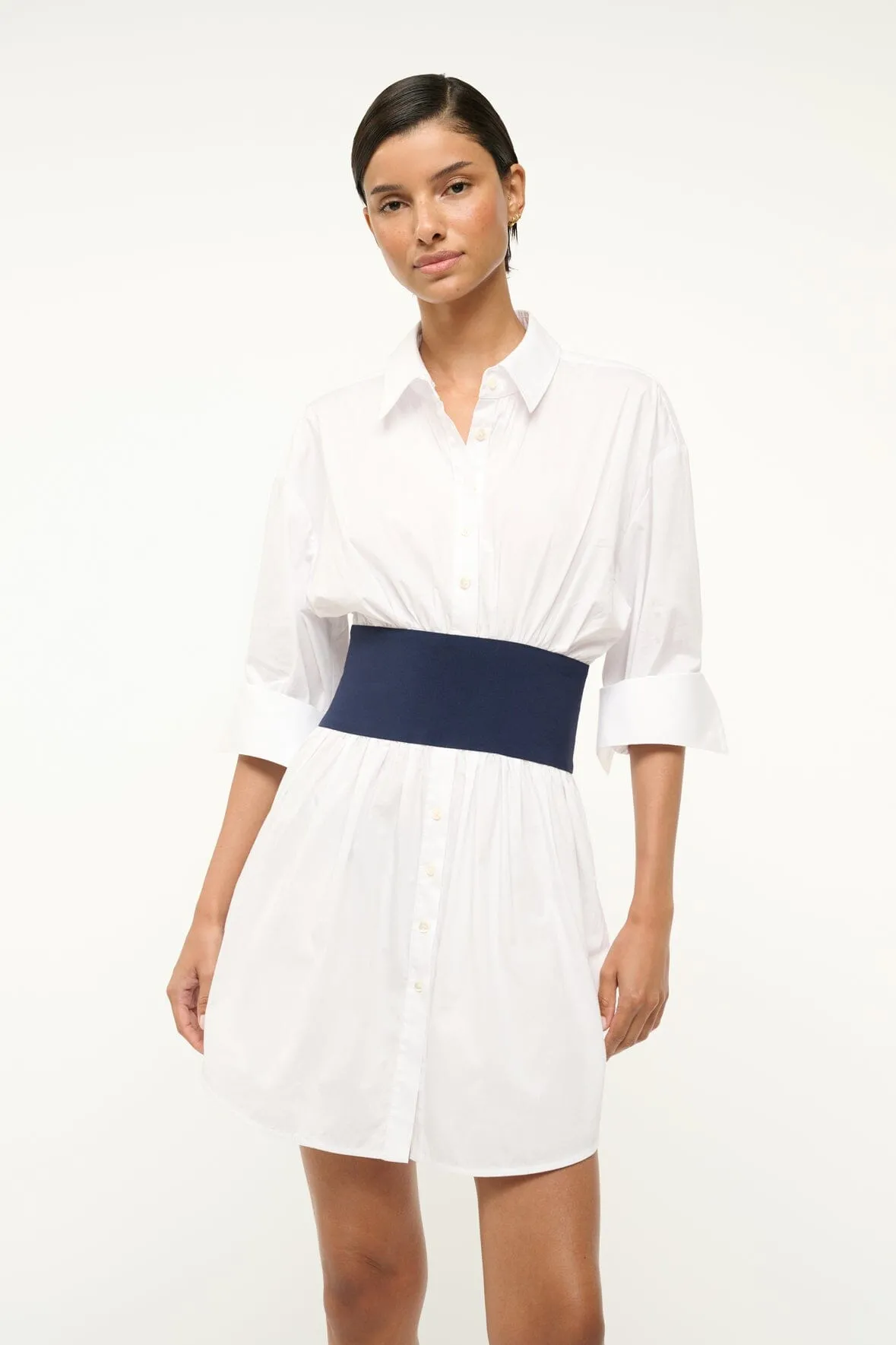 MICHELLE DRESS | WHITE NAVY