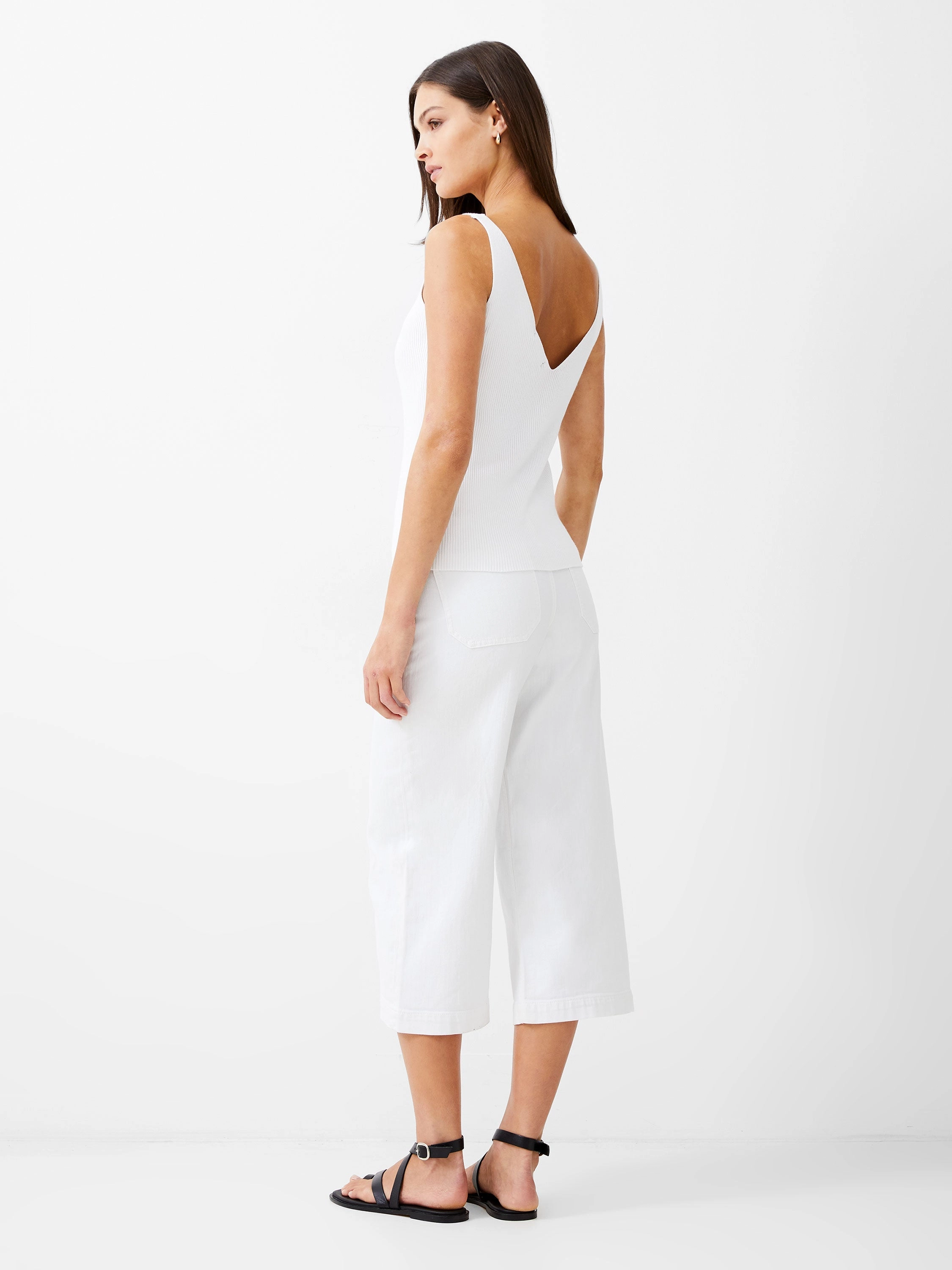 Ribbed Button-Through Vest