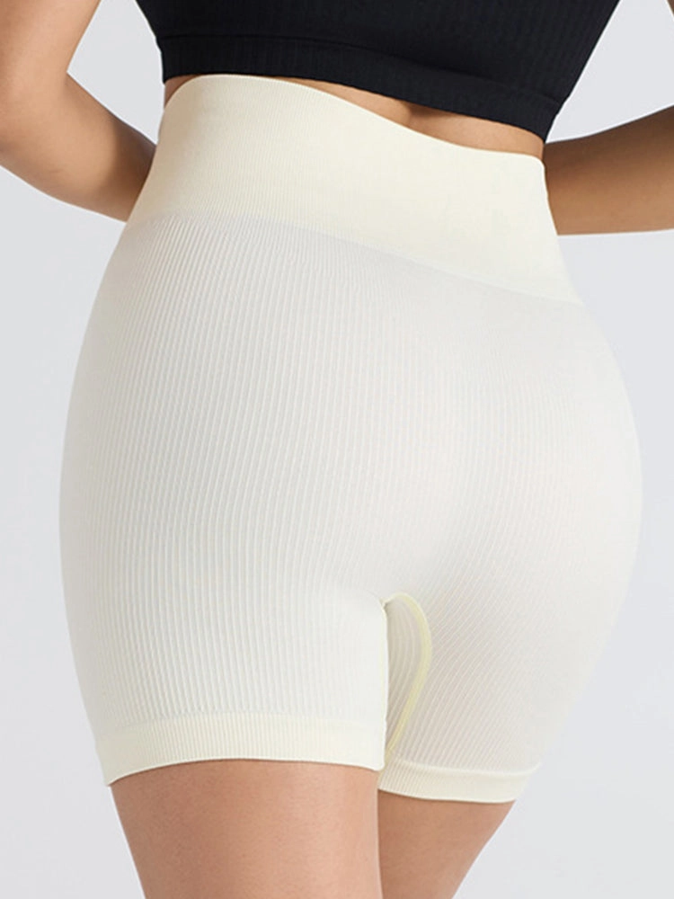Seamless Ribbed Butt-Lift Biker Yoga Shorts