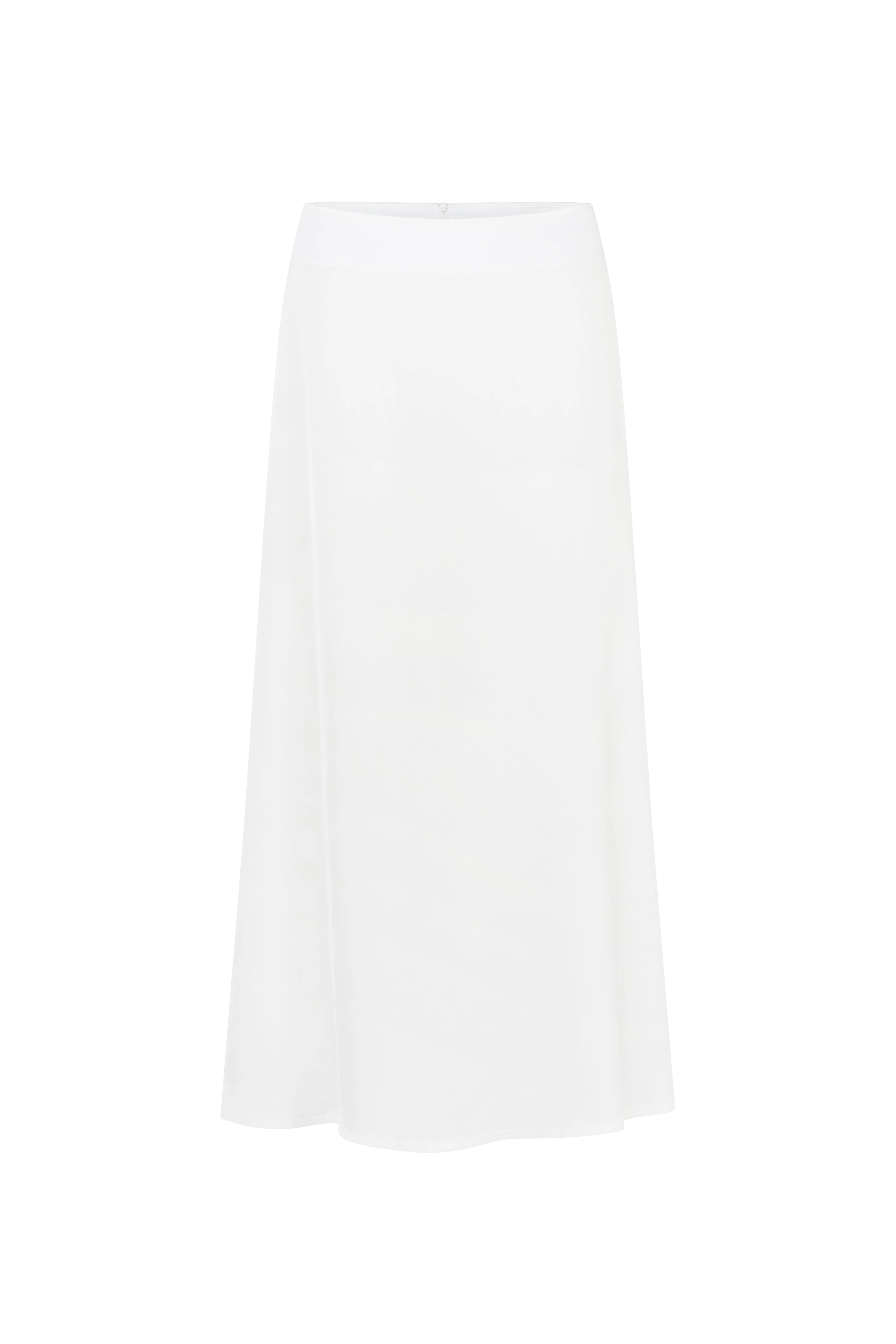 Silk Skirt White