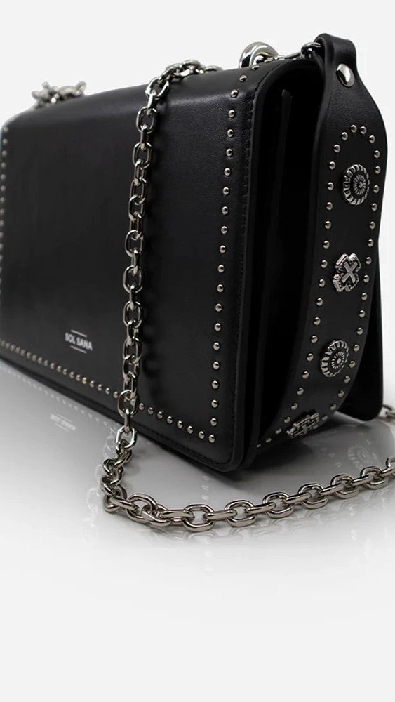 Sol Sana Flap Bag - Black/Silver