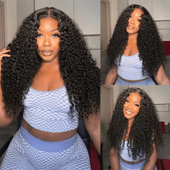 Tuneful 6x4 Pre-Styled Lace Ready To Wear Glueless Exotic Curly Human Hair Wigs