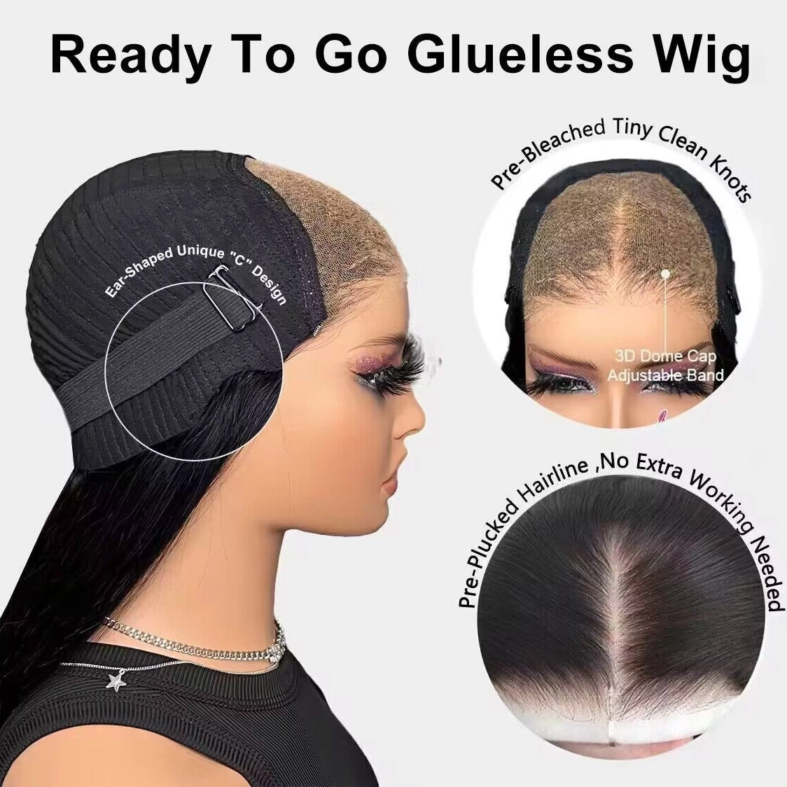 Tuneful 6x4 Pre-Styled Lace Ready To Wear Glueless Exotic Curly Human Hair Wigs