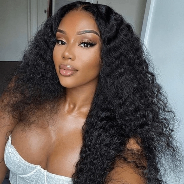 Tuneful 6x4 Pre-Styled Lace Ready To Wear Glueless Jerrry Curly Human Hair Wigs