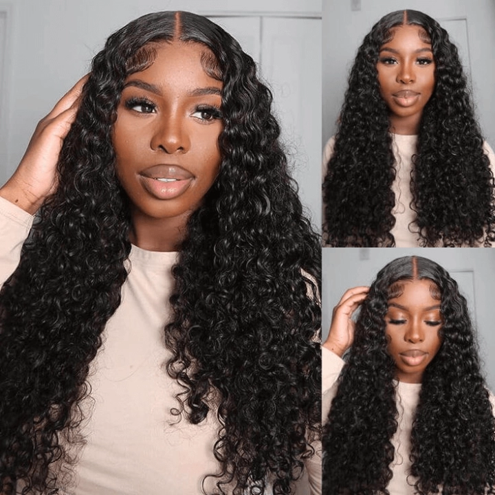 Tuneful 6x4 Pre-Styled Lace Ready To Wear Glueless Jerrry Curly Human Hair Wigs
