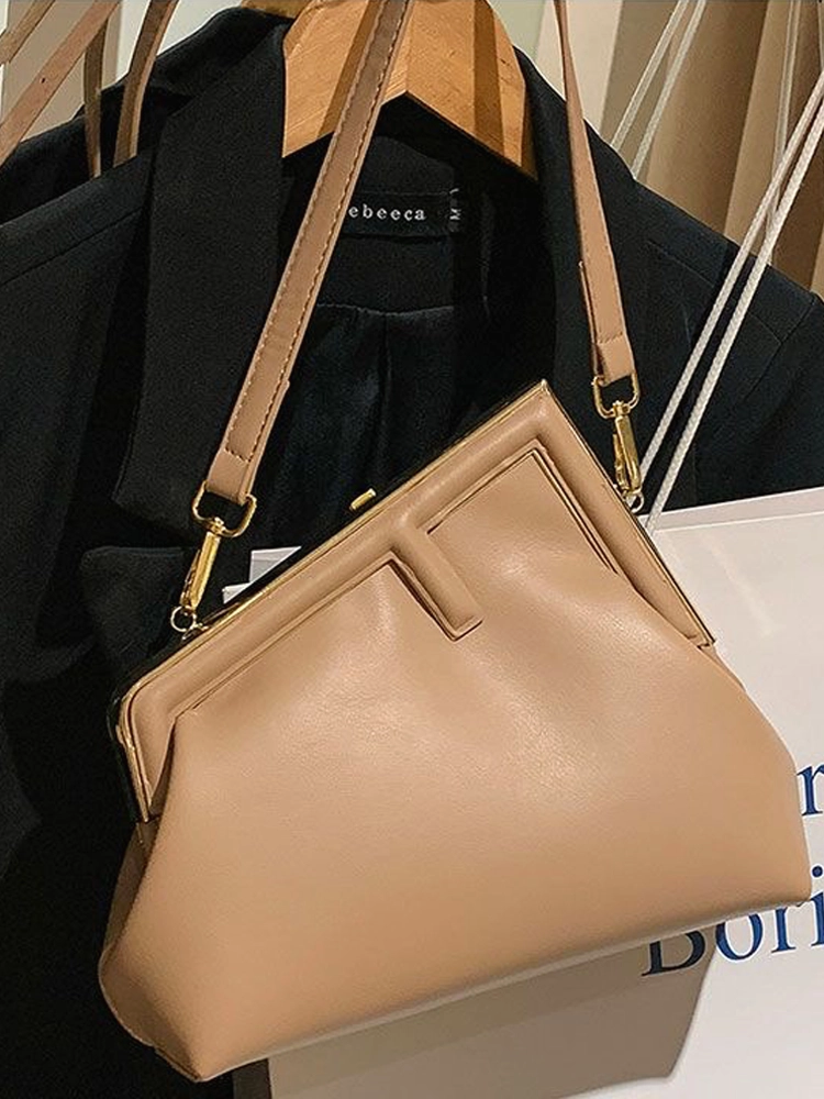 Women's Soft Leather Clutch Purse Crossbody Bags with Removable Strap