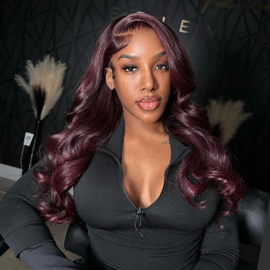 WOWANGEL Pre Everything 99J Burgundy 13X6 Lace Front Wigs Pre Max Wig