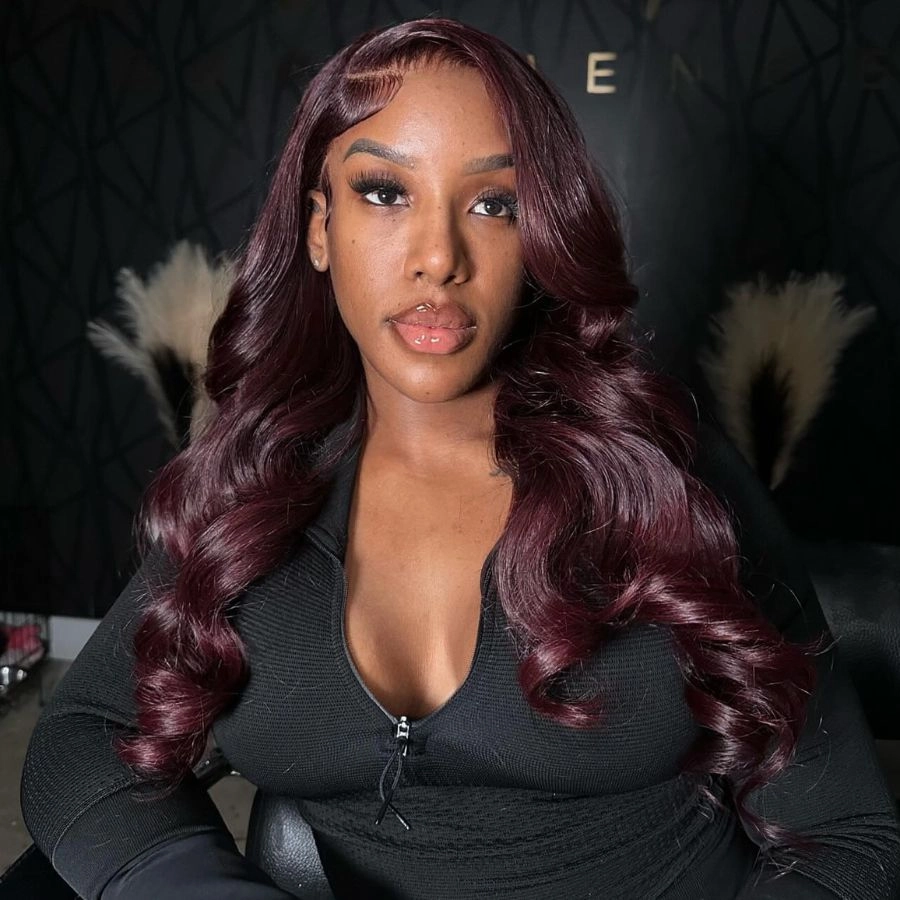 WOWANGEL Pre Everything 99J Burgundy 13X6 Lace Front Wigs Pre Max Wig