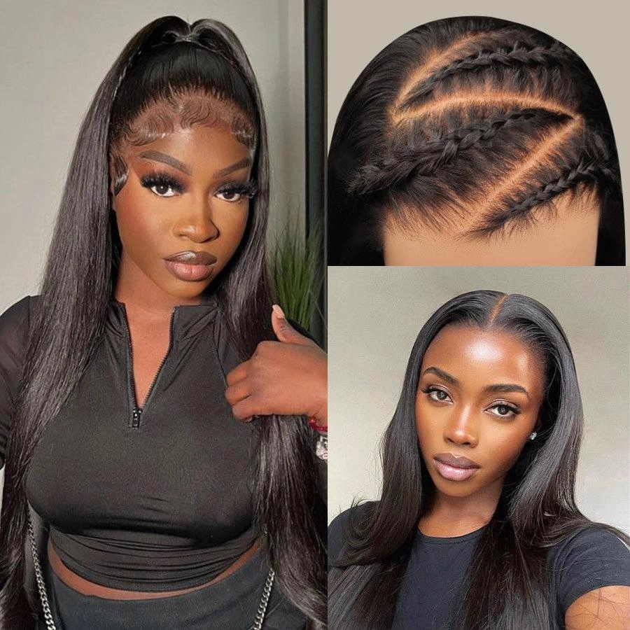 WOWANGEL Pre-Everything Straight 9X6 Wear Go Glueless Wig HD Lace Wigs