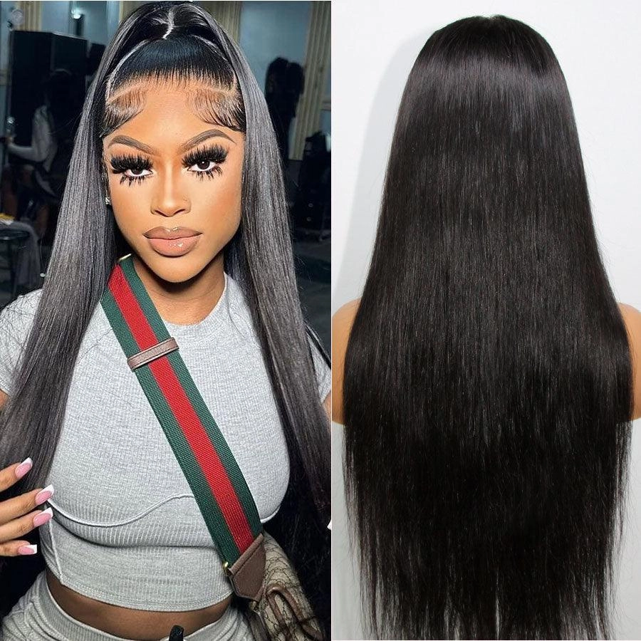 WOWANGEL Pre-Everything Straight 9X6 Wear Go Glueless Wig HD Lace Wigs