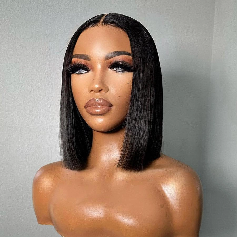 WOWANGEL Pre-Everything Straight Bob 9X6 Wear Go Glueless Wig HD Lace Wigs