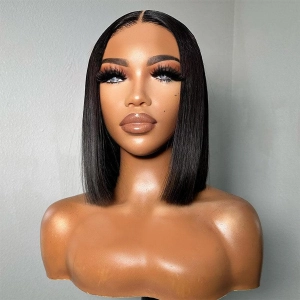 WOWANGEL Pre-Everything Straight Bob 9X6 Wear Go Glueless Wig HD Lace Wigs